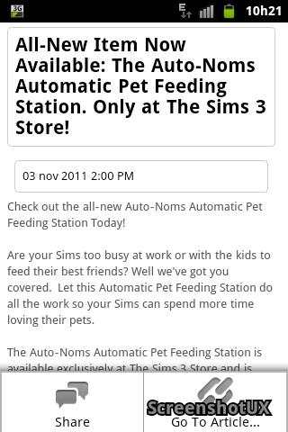 RSS Reader SiteThe Sims - Free screenshot 4