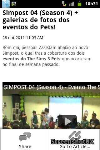 RSS Reader SiteThe Sims - Free screenshot 5