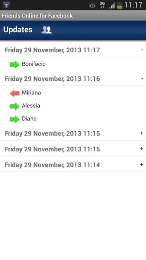 Friends Online for Facebook screenshot 2