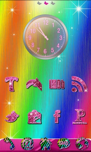 Go Launcher ranbow Zebra theme screenshot 2