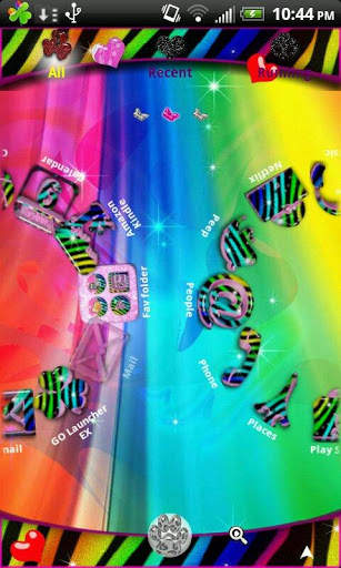 Go Launcher ranbow Zebra theme screenshot 3