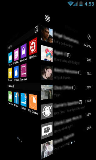 GOSMS WP7 Grey Theme Free screenshot 3