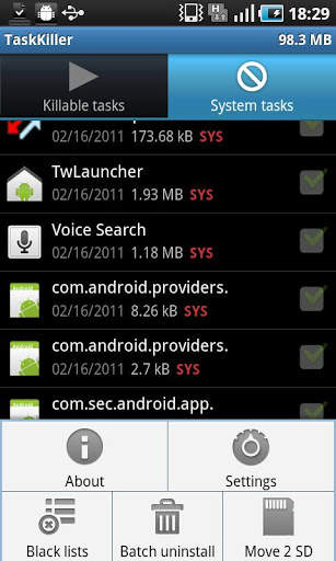 Task Killer Free screenshot 2