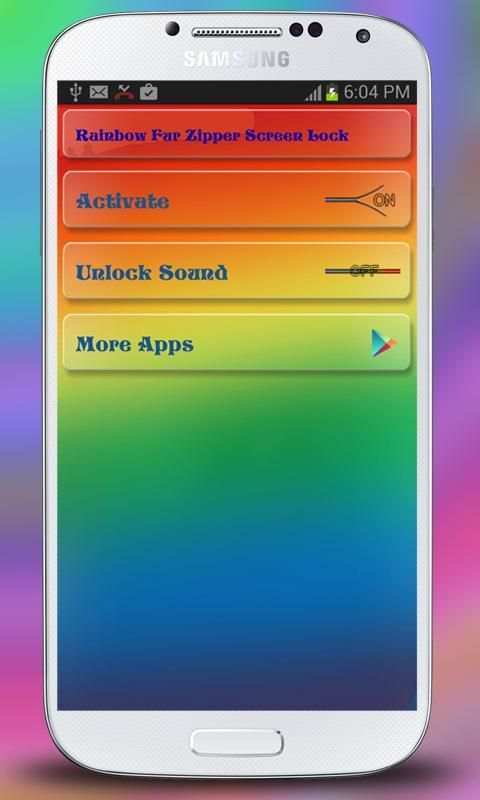 Rainbow Fur Zipper Screen Lock screenshot 2