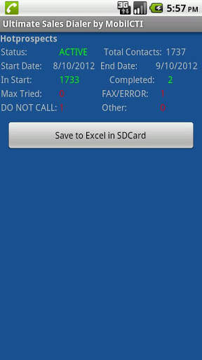 MobilCTI Power Dialer Lite screenshot 4