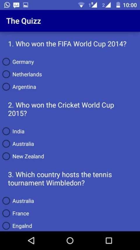 Quizz screenshot 3