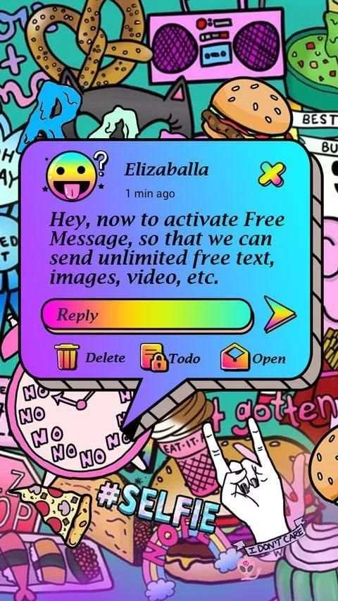 Tema SMS Grafiti Warna Warni screenshot 2