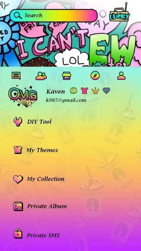 Tema SMS Grafiti Warna Warni screenshot 1