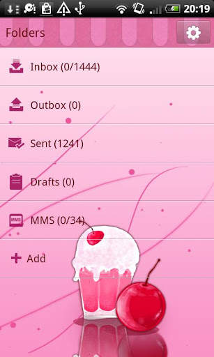 GO SMS Pro Milk Shake Theme screenshot 4