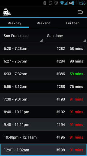 Caltrain Schedule screenshot 1