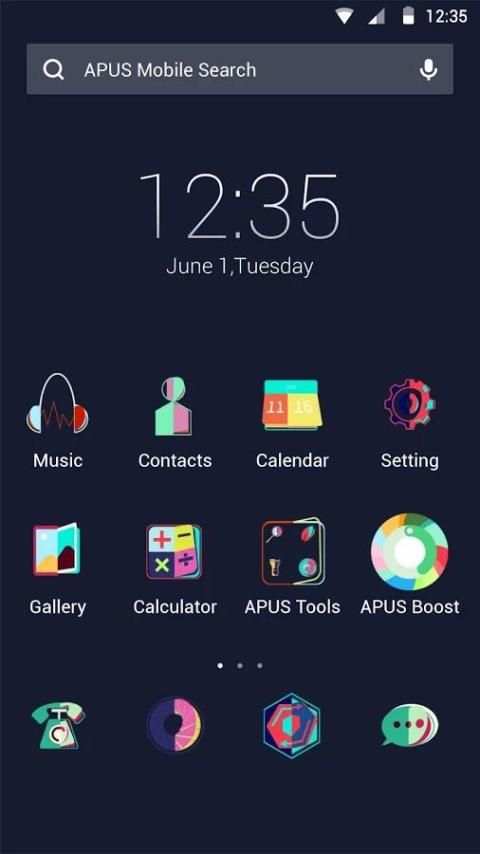 Split theme for APUS скриншот 3
