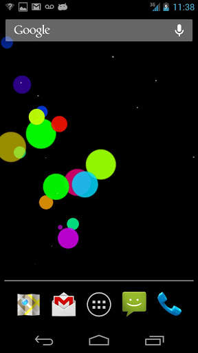 Color Bubbles LWP screenshot 1