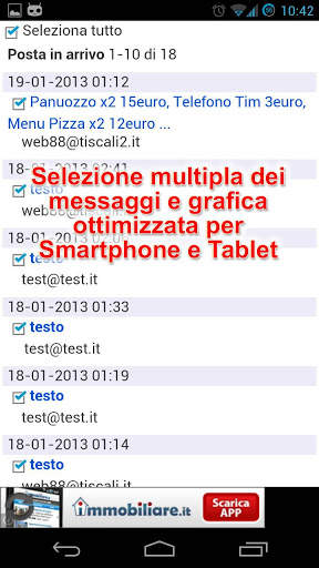 iMail multiaccount+notifiche screenshot 1