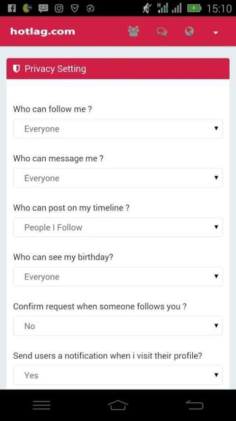 Hotlag dating | social network 7 تصوير الشاشة