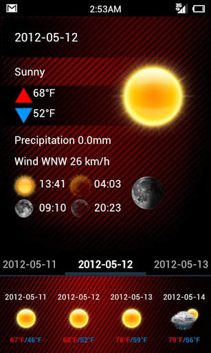PointWeather RedTheme screenshot 3