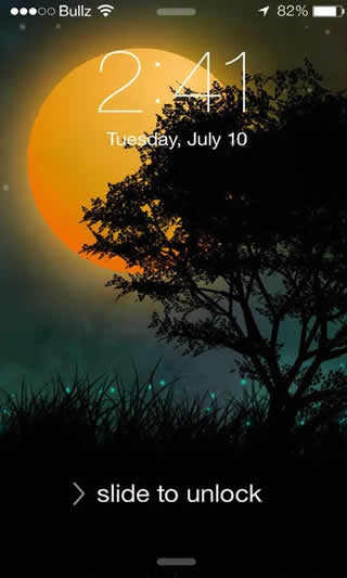 IOS 8 Firefly Lock Screen screenshot 4