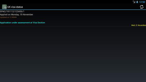 Visa status check via VFS screenshot 2