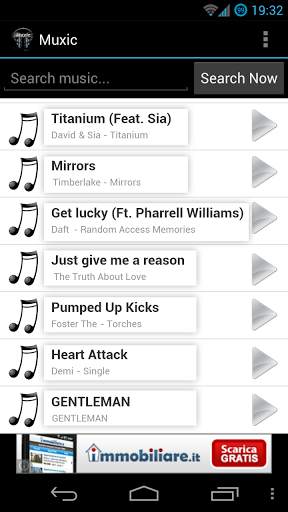 Muxic mp3 search screenshot 1