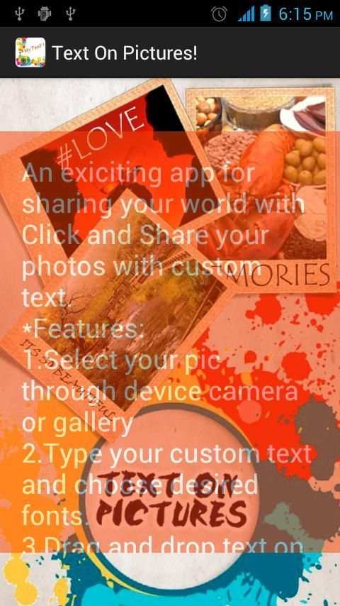 Text on Pictures 2 تصوير الشاشة
