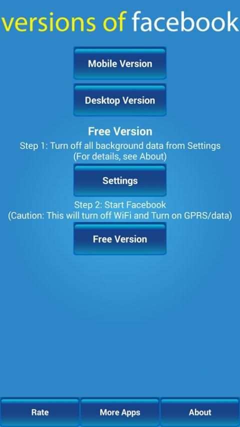 Versions of Facebook: 3 in 1 screenshot 5