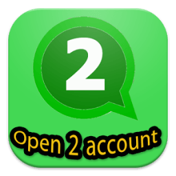 open 2 account whatsapp PRANK أيقونة
