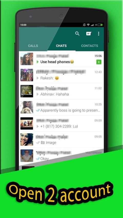 open 2 account whatsapp PRANK screenshot 7