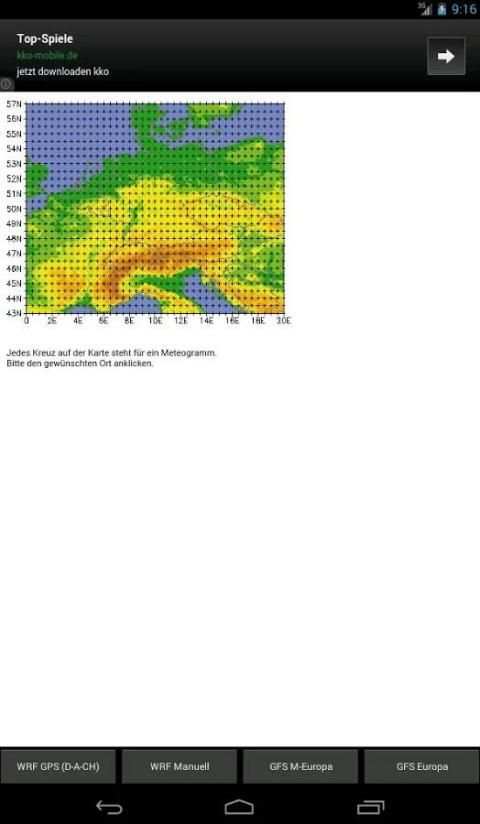 GFS/WRF Europe screenshot 4