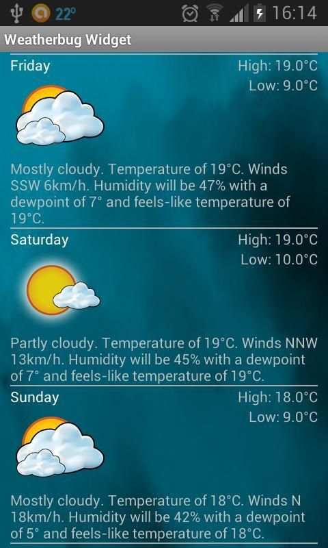 Weather Widget स्क्रीनशॉट 4
