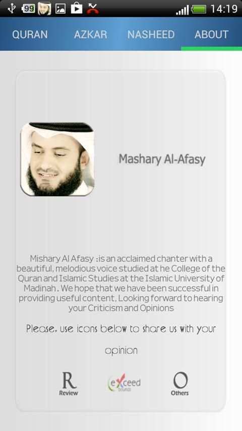 Al Afasy - Quran Nasheed Azkar screenshot 1