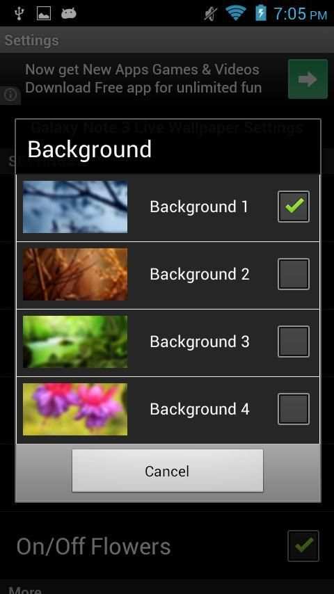 Galaxy Note 3 Live Wallpaper screenshot 6