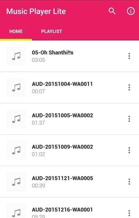Music Player Lite 5 تصوير الشاشة
