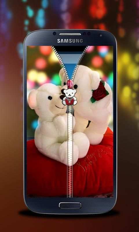 Teddy Bear Zipper Screen Lock screenshot 4