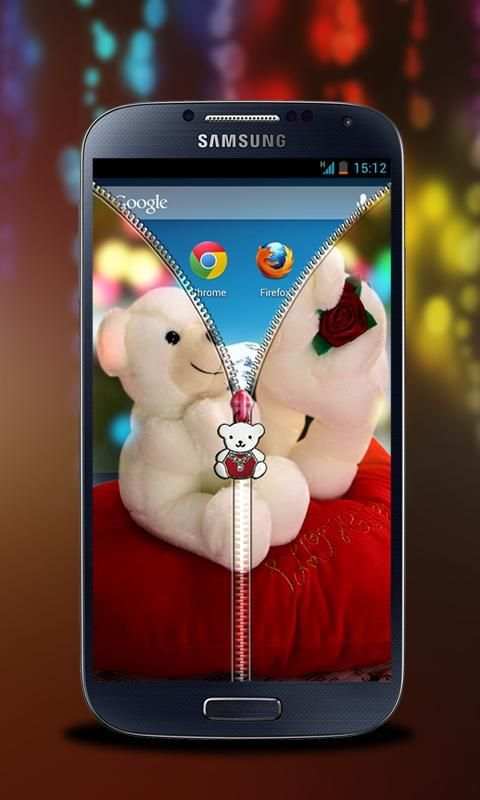 Teddy Bear Zipper Screen Lock screenshot 3