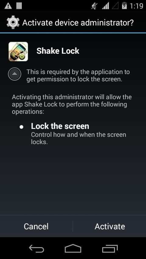 Shake Lock скриншот 5