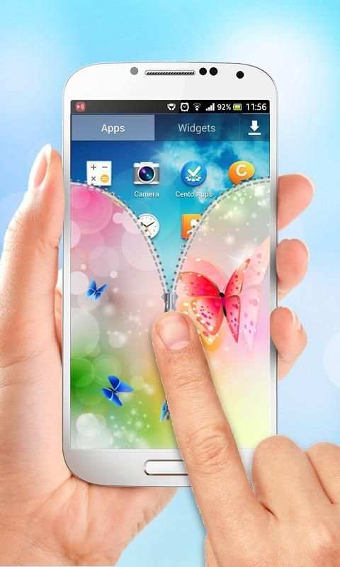 Butterfly Zipper Lock Screen screenshot 4