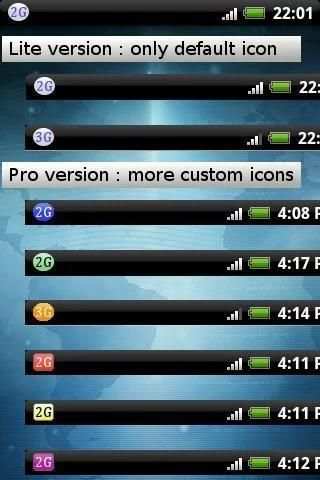 Status Bar 2G-3G Lite screenshot 3