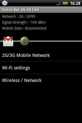 Status Bar 2G-3G Lite screenshot 2