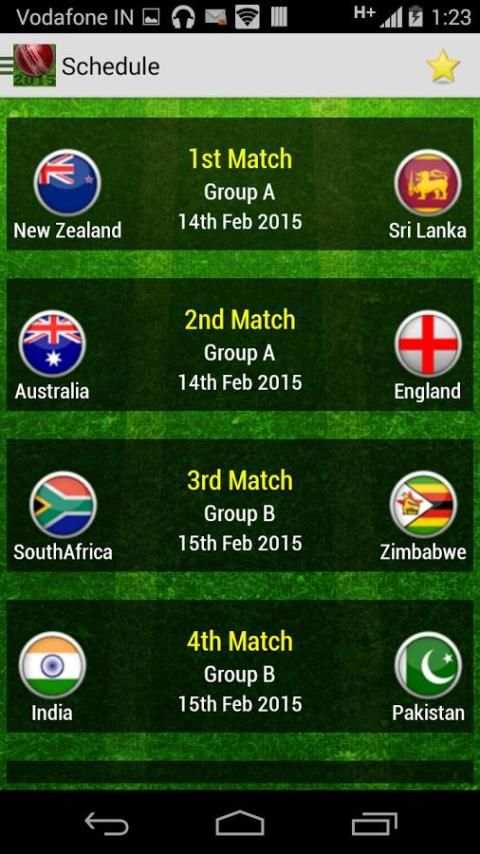 Cricket Fixtures 2015 screenshot 4