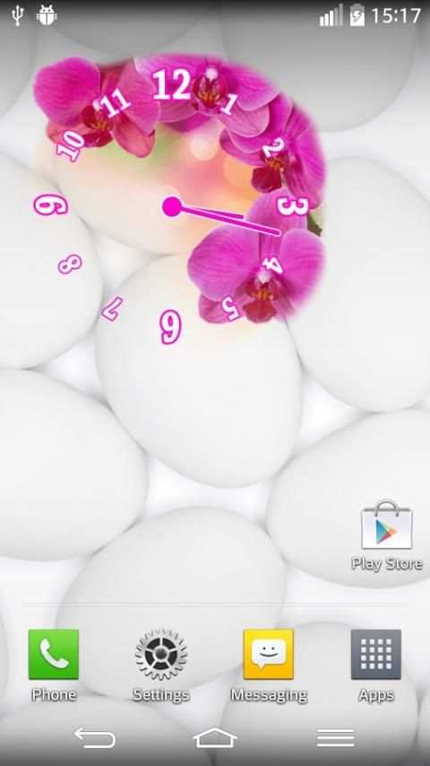 Pink Clock Widget screenshot 2