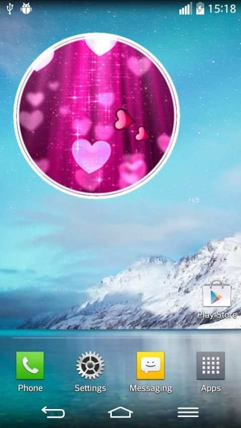 Pink Clock Widget screenshot 3