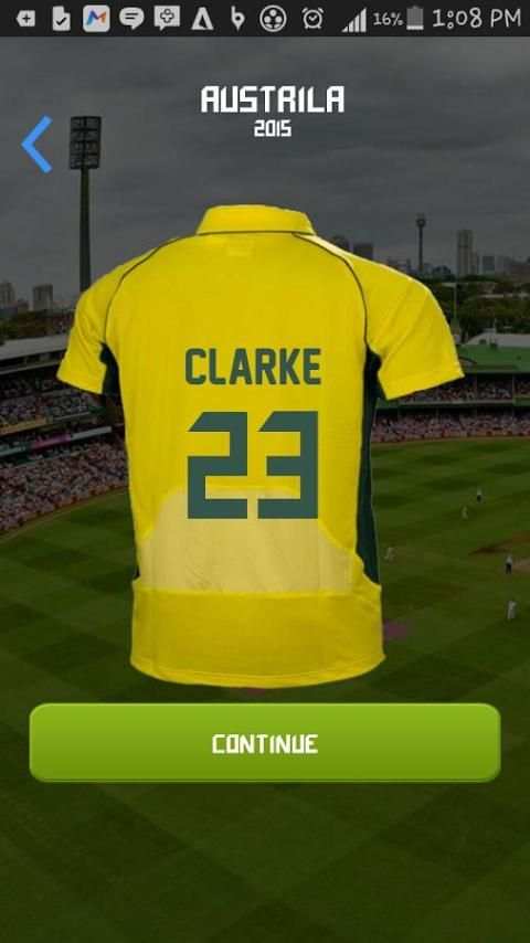 Cricket World Cup 2015 Jersey screenshot 6