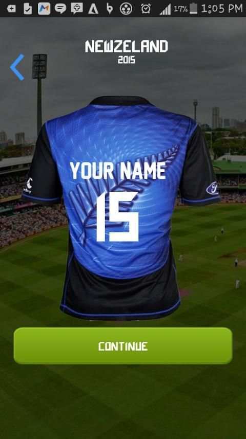 Cricket World Cup 2015 Jersey screenshot 5