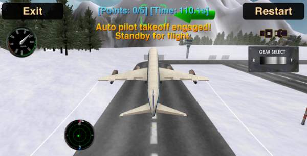 Flight Simulator Snow Plane 3D 4 تصوير الشاشة