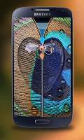 Heart Peacock Zip Screen Lock screenshot 2