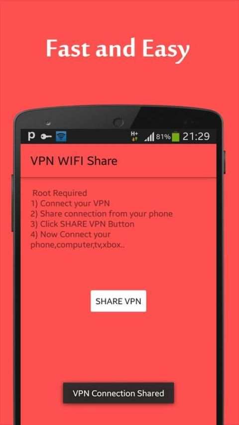 VPN Wifi Share [Root] screenshot 1