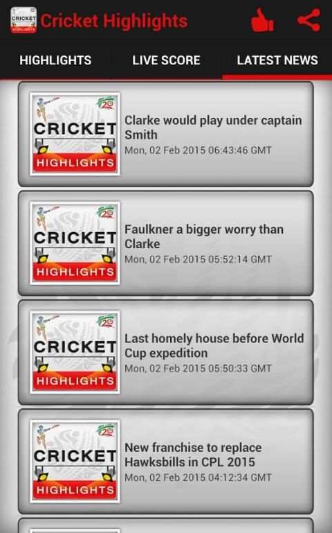 Cricket Highlights स्क्रीनशॉट 4