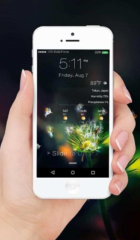 Lock Screen OS 8 For Android स्क्रीनशॉट 7