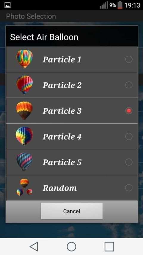 My Photo Hot Air Balloon LWP screenshot 2