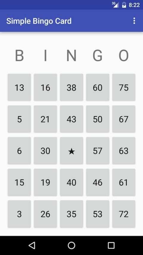 Simple Bingo Card 3 تصوير الشاشة