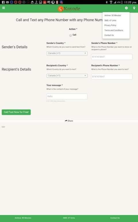 Kayode Call and Text for Free screenshot 6
